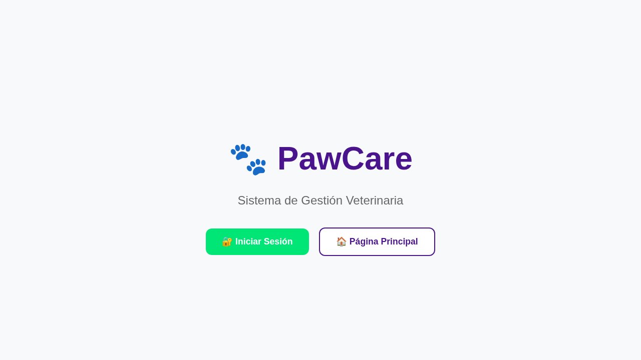 Screenshot of PawCare website